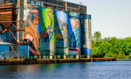 Mural at Midland Harbour