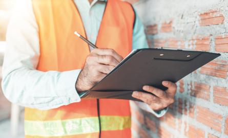 Building Inspector with Clipboard