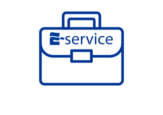 Icon of Case with E-service logo