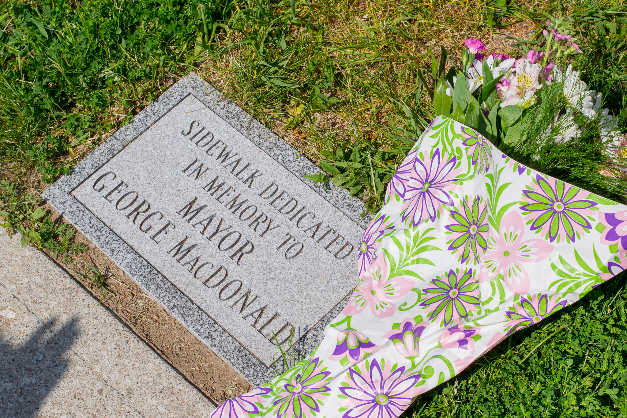 Sidewalk Dedication plaque 