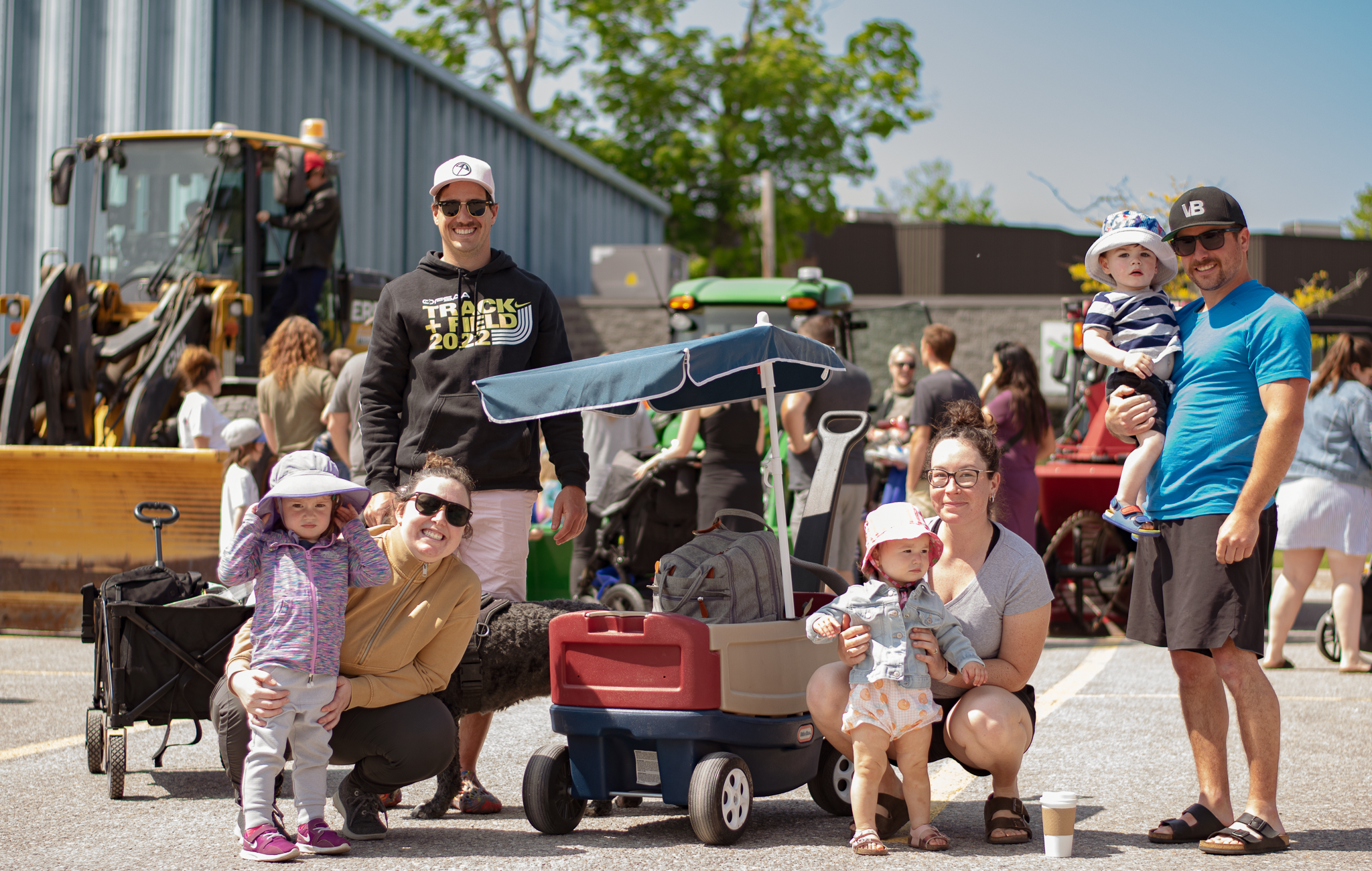 Family at event