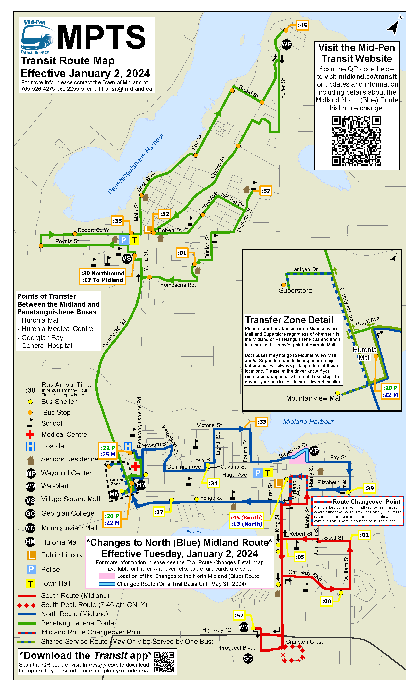 Midland Transit Map