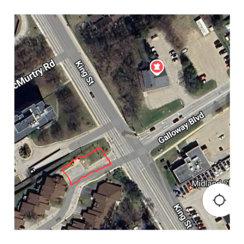 image of water repair area at 696 King Street Midland