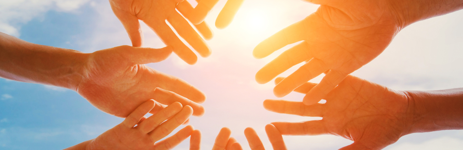 hands together in a circle.