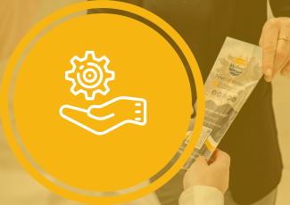 icon of hand holding gear