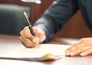 hand writing on paper