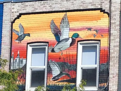 Wye Marsh mural after restoration