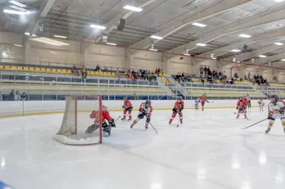 Hockey game at Centennial arena