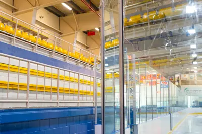 Centennial arena glass