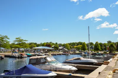 boat in Midland Harbour slip
