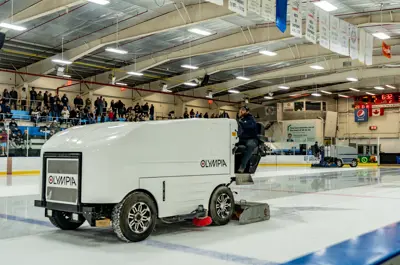 Ice resurfacer on Centennial ice pad