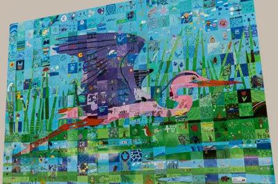 The Great Blue Huron - Mural