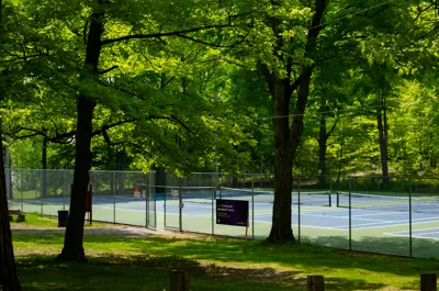 empty tennis courts
