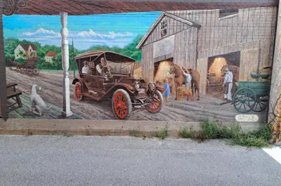 Livery Stables mural after restoration